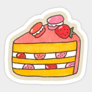 Strawberry cake///Drawing for fans Sticker